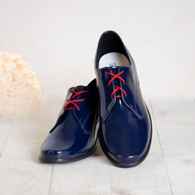 Buty wizytowe chłopięce granatowe KBC-015